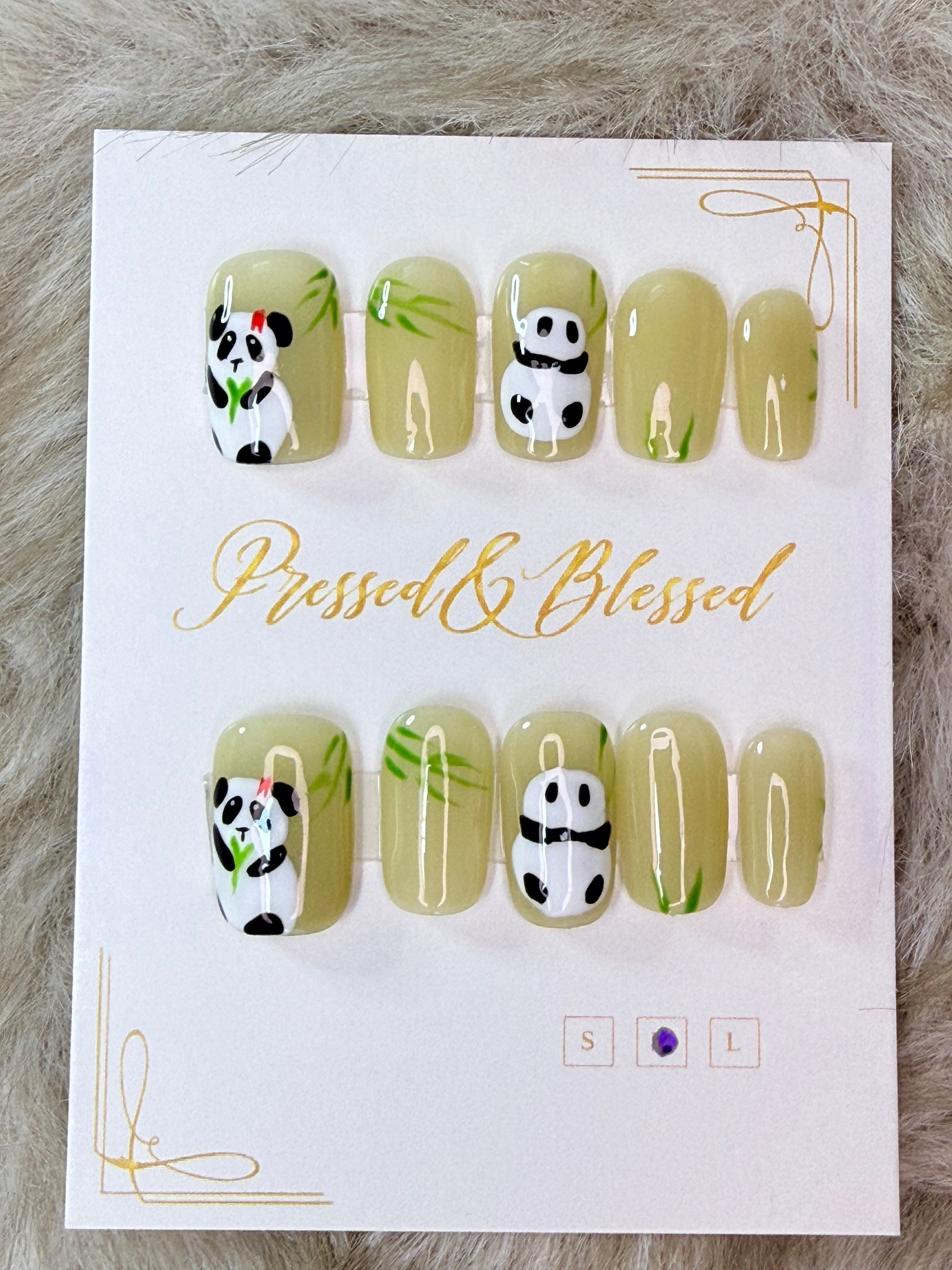 137 Panda-Monia - Press-On Nails