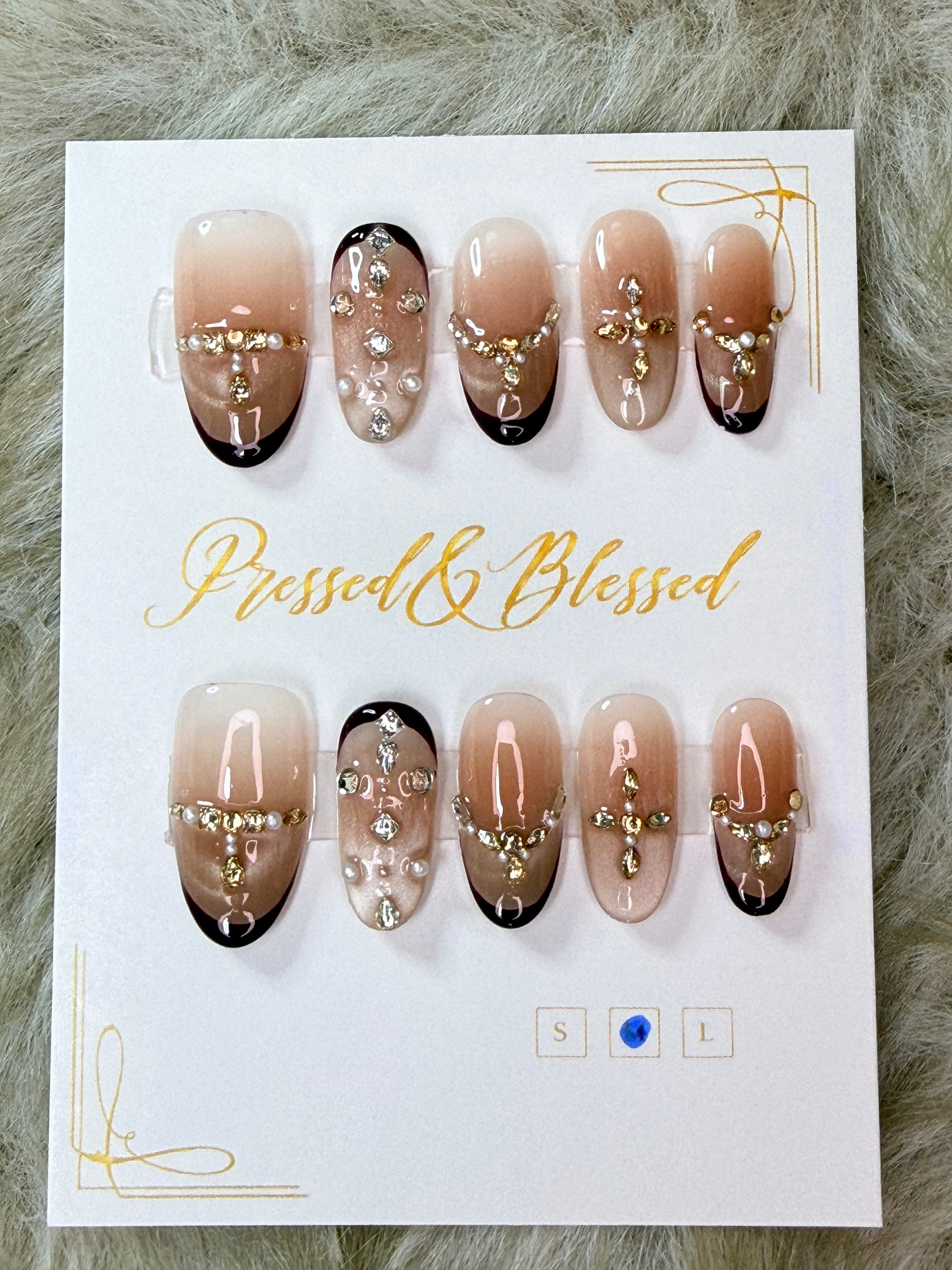 053 Pray with Me, Don't Play with Me - Luxury Press-On Nails