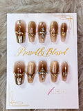 057 Blessed Not Basic - Luxury Press-On Nails