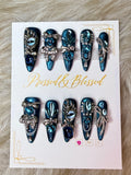 075 Midnight Enchantment - Luxury Press-On Nails
