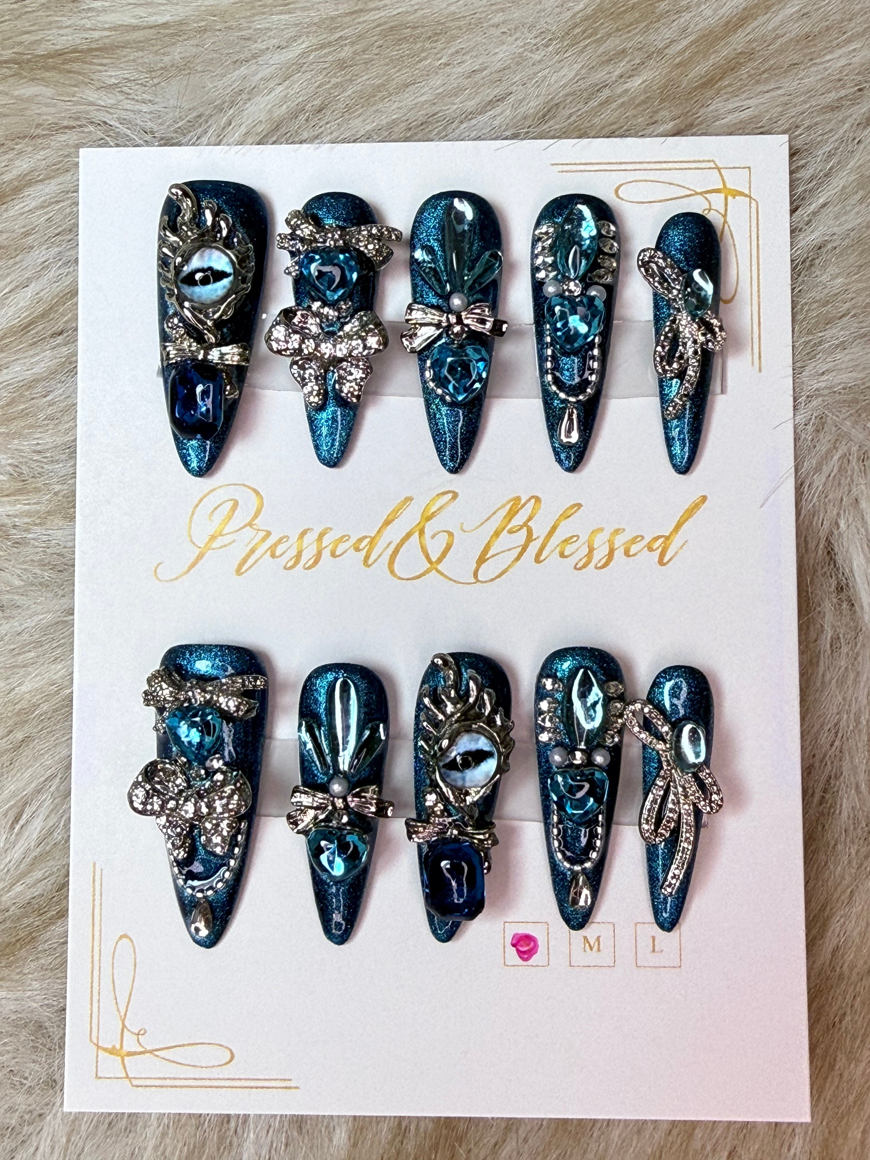 075 Midnight Enchantment - Luxury Press-On Nails