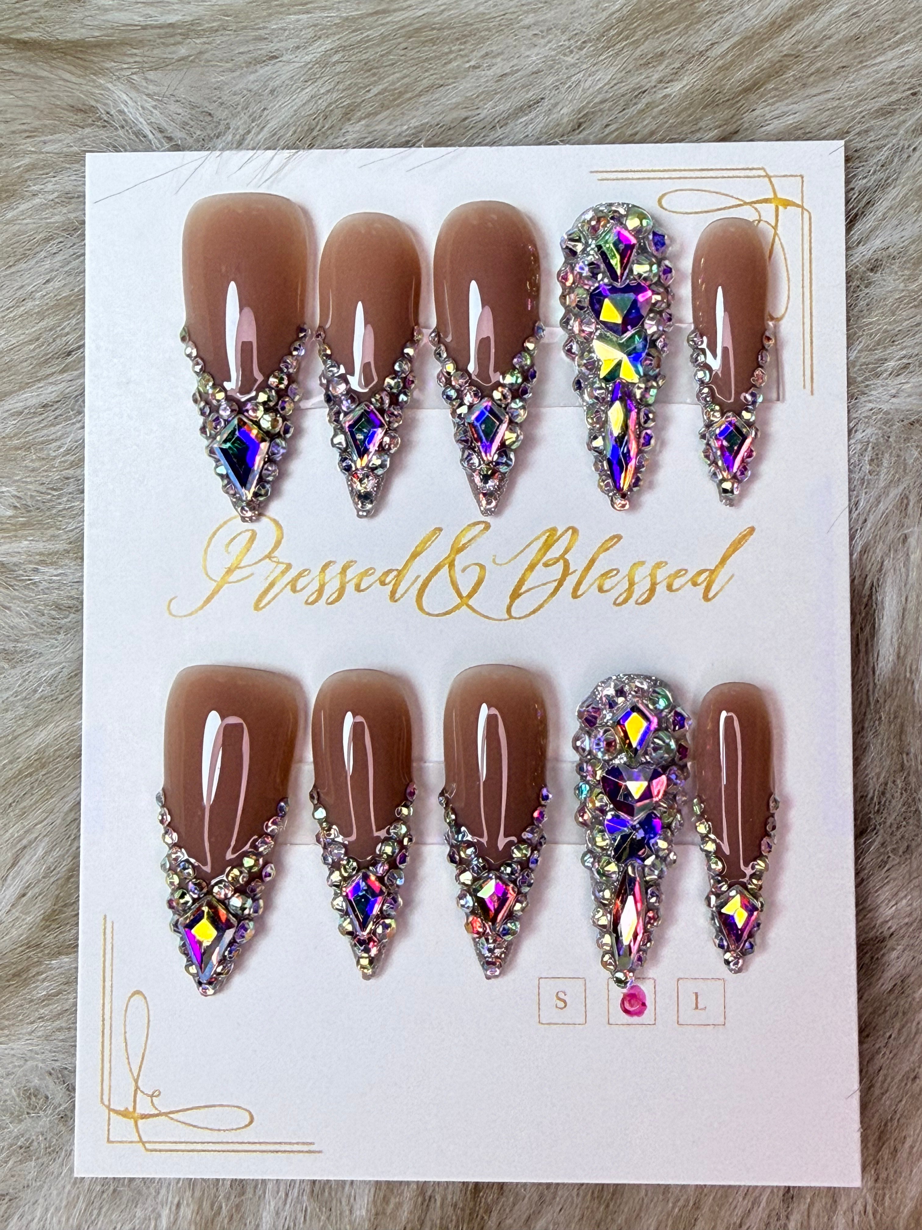 074 Haute Honey Drip - Luxury Press-On Nails