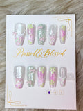083 Petal Veil - Luxury Coffin Press-On Nails
