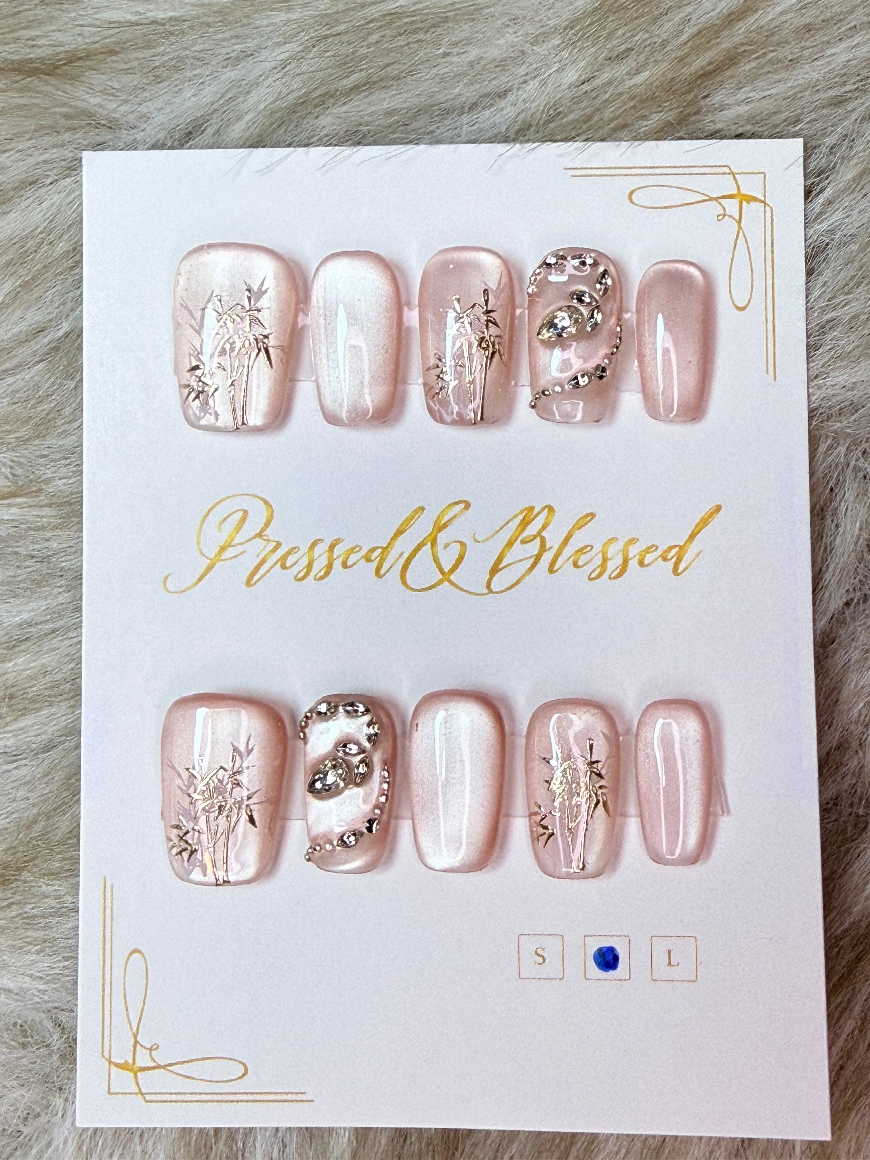 091 Rosé Quartz Luxe - Luxury Press-On Nails