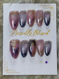 060 Gold-Veined Dreams - Luxury Press-On Nails