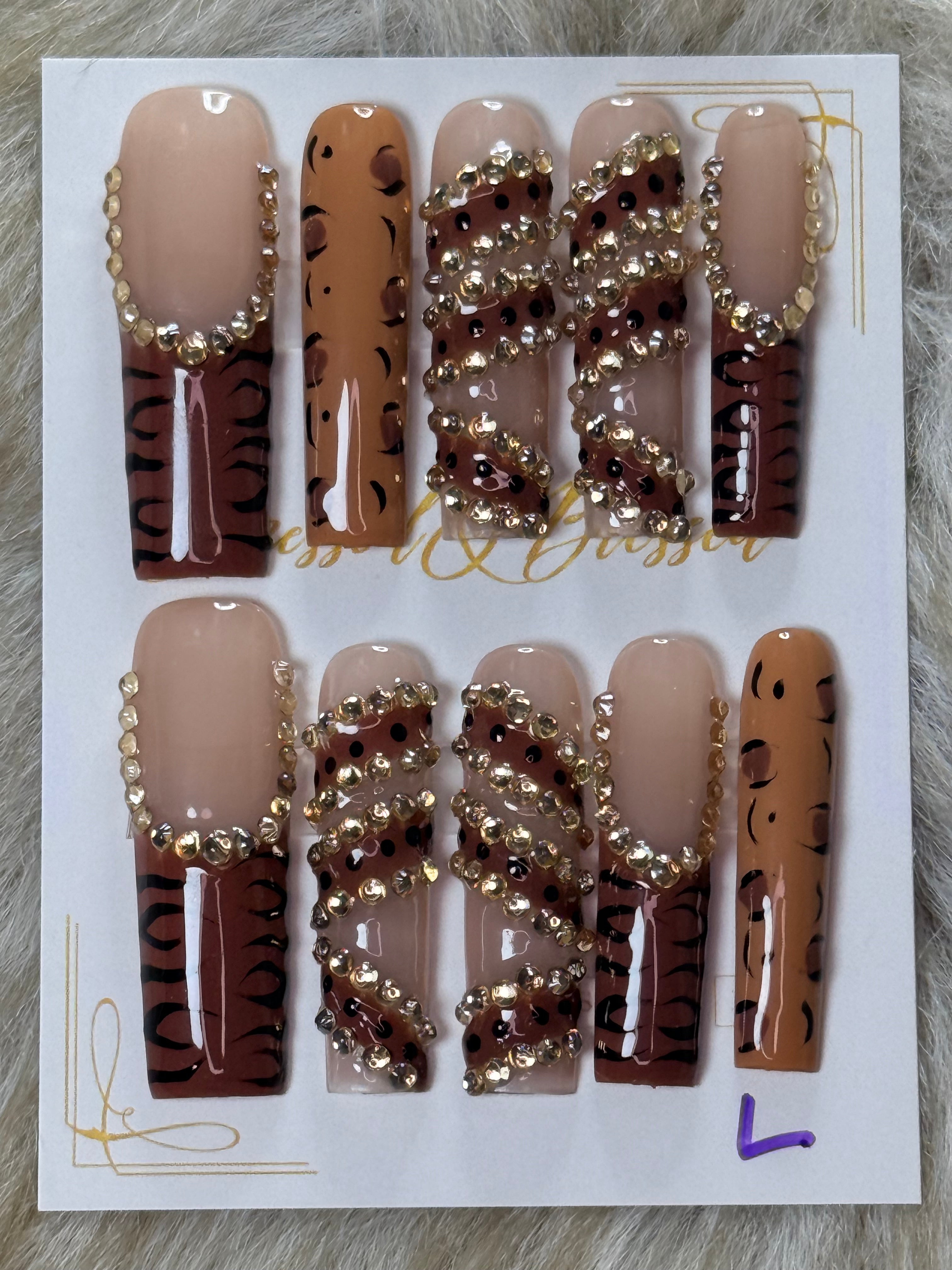 056 Leopard Legacy - Luxury Press-On Nails