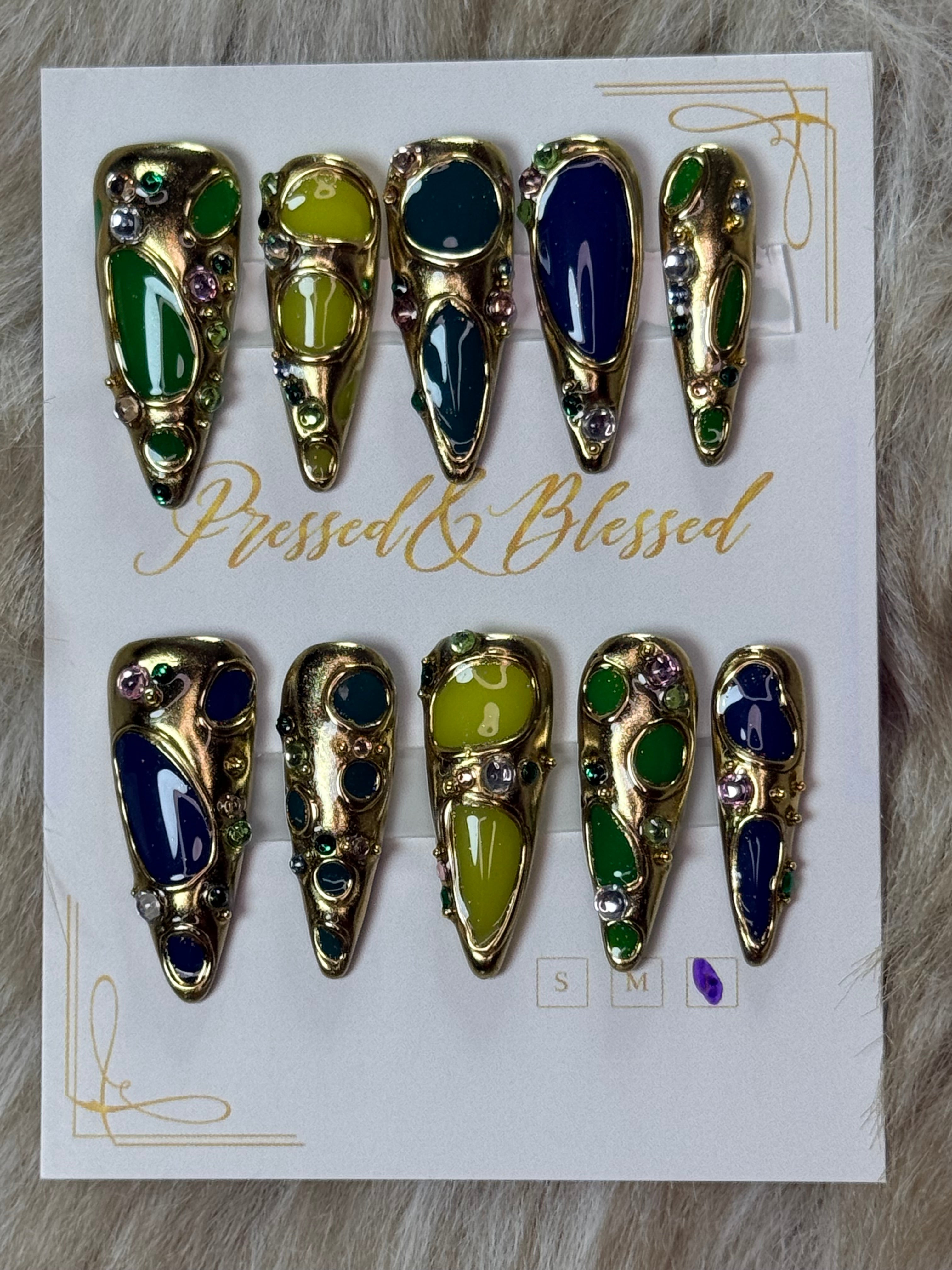 054 Byzantine Beauty - Luxury Press-On Nails