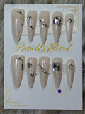 121 Champaigne Ice - Luxury Press-On Nails