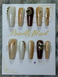 109 Cream and Cognac - Luxury Press-On Nails