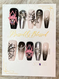 072 Black Heart Barbie - Luxury Press-On Nails
