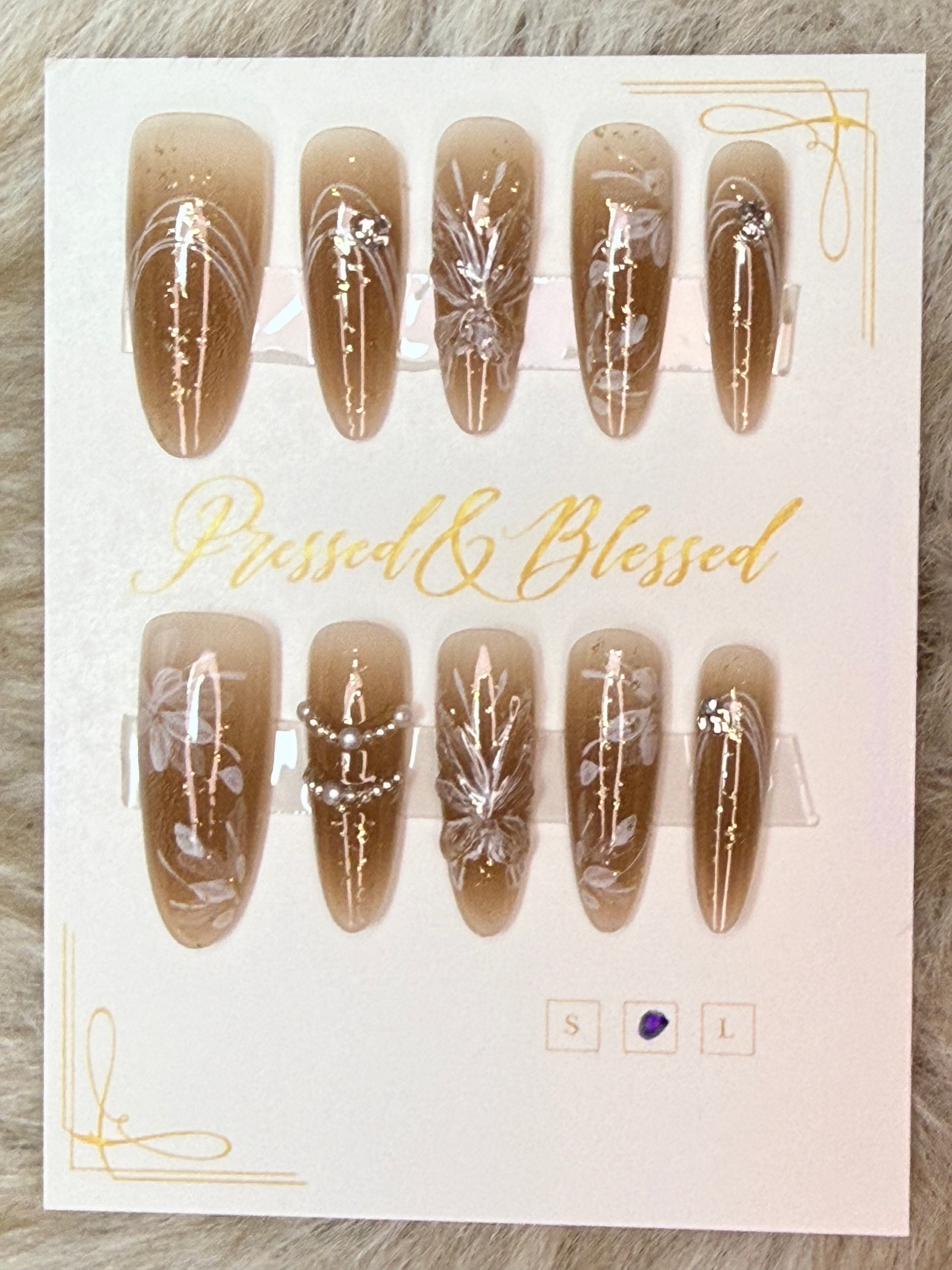 099 Toffee Twirl - Press-On Nails
