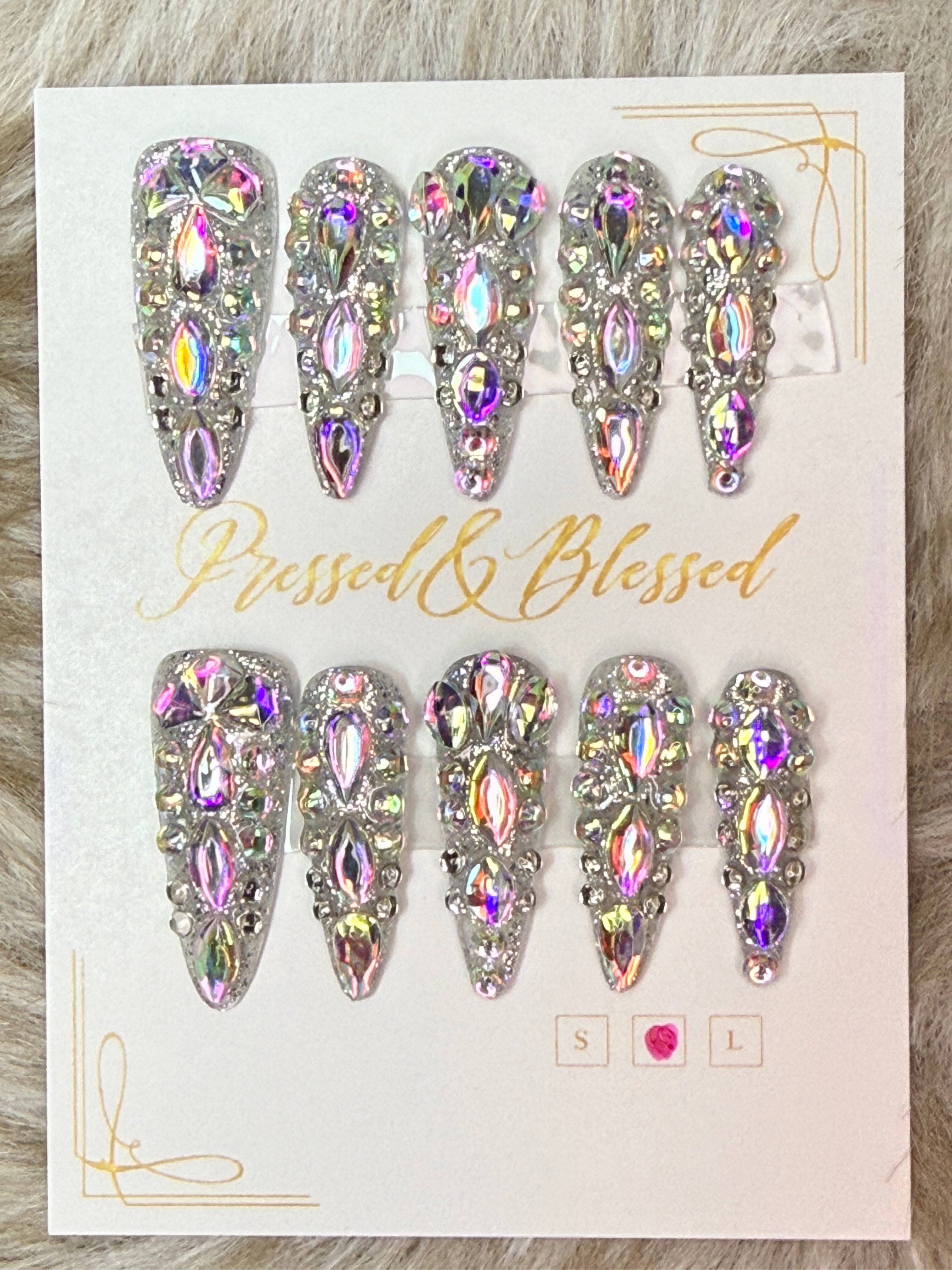 089 Blinged Out & Unbothered - Luxury Press-On Nails