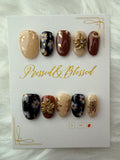 027 Bourbon Blossom - Luxury Press-On Nails