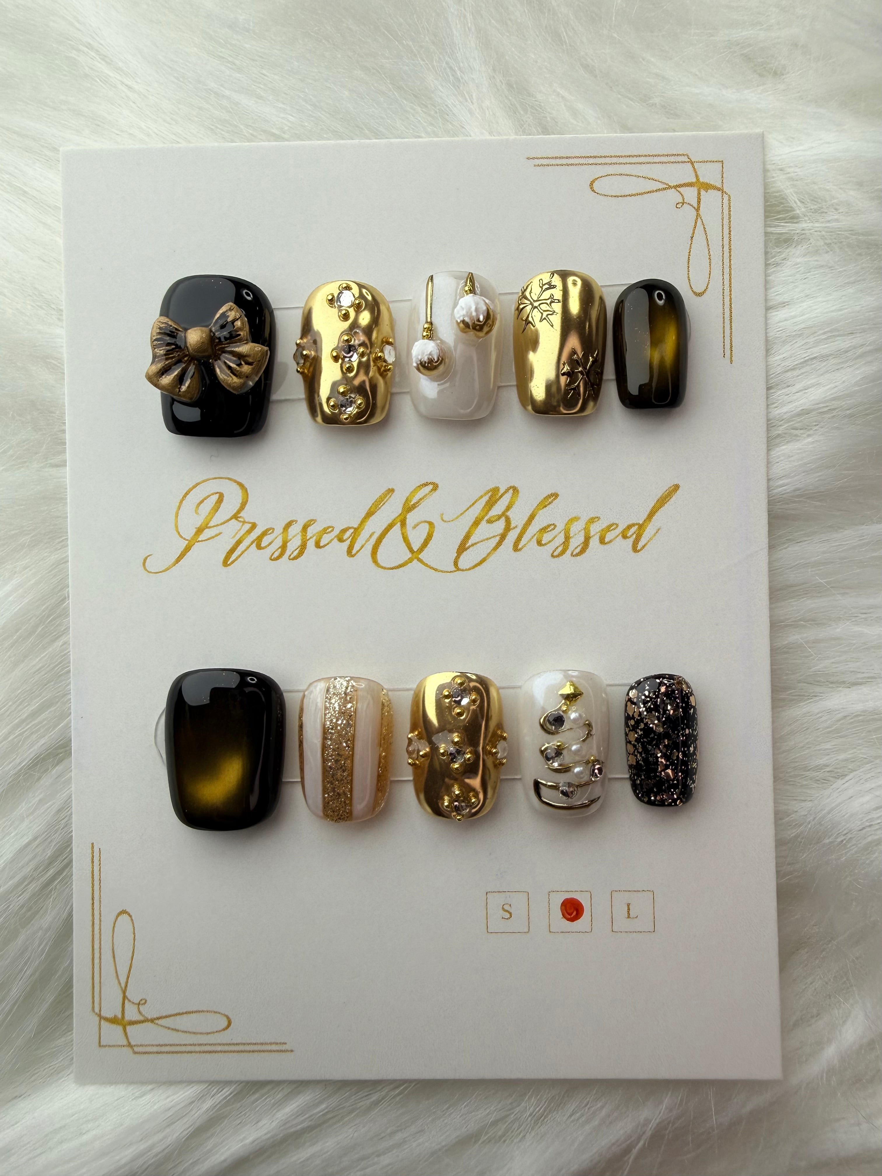 042 Noir & Noble - Luxury Press-On Nails