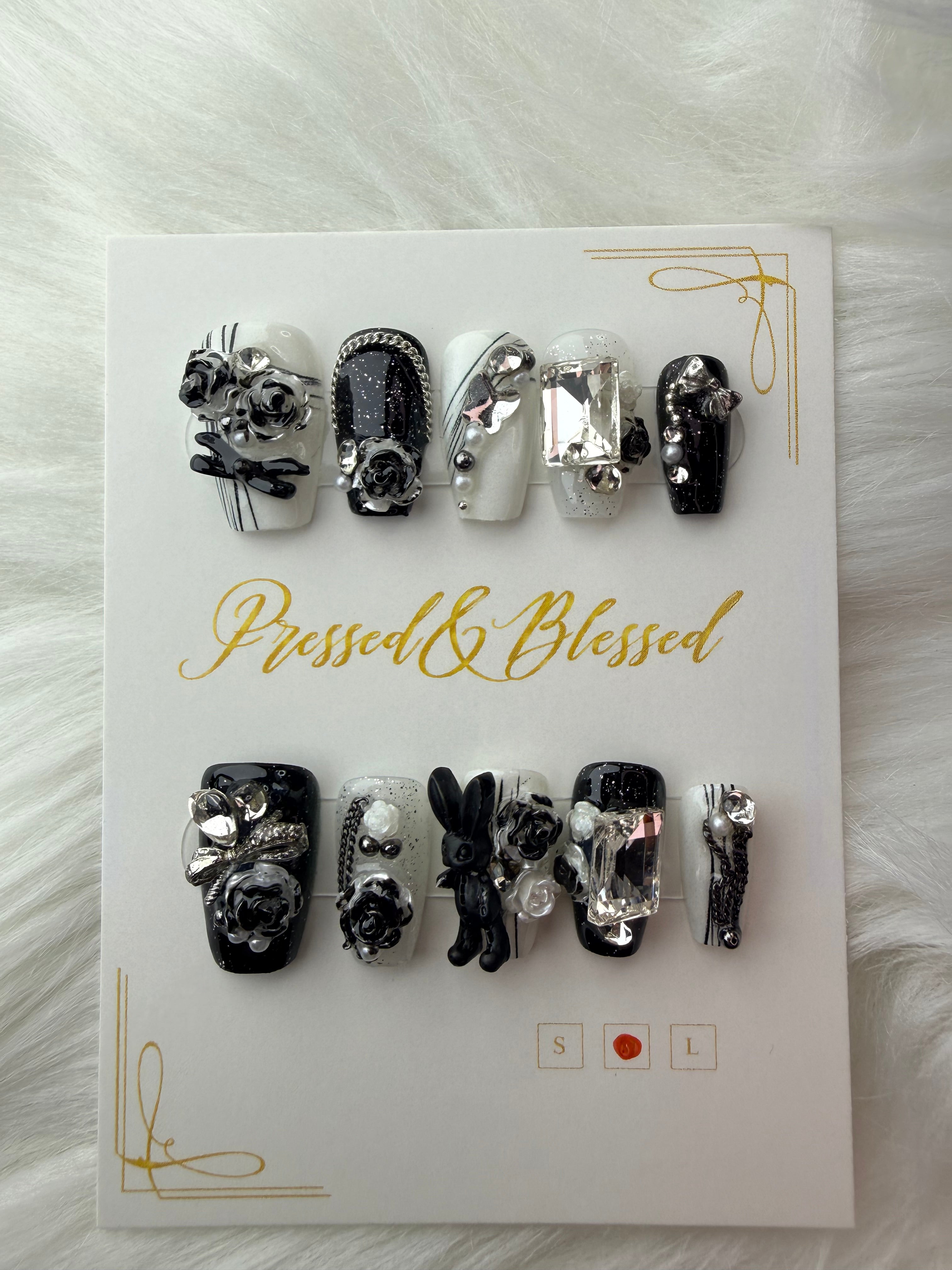 161 Glam Reaper - Luxury Press-on Nails