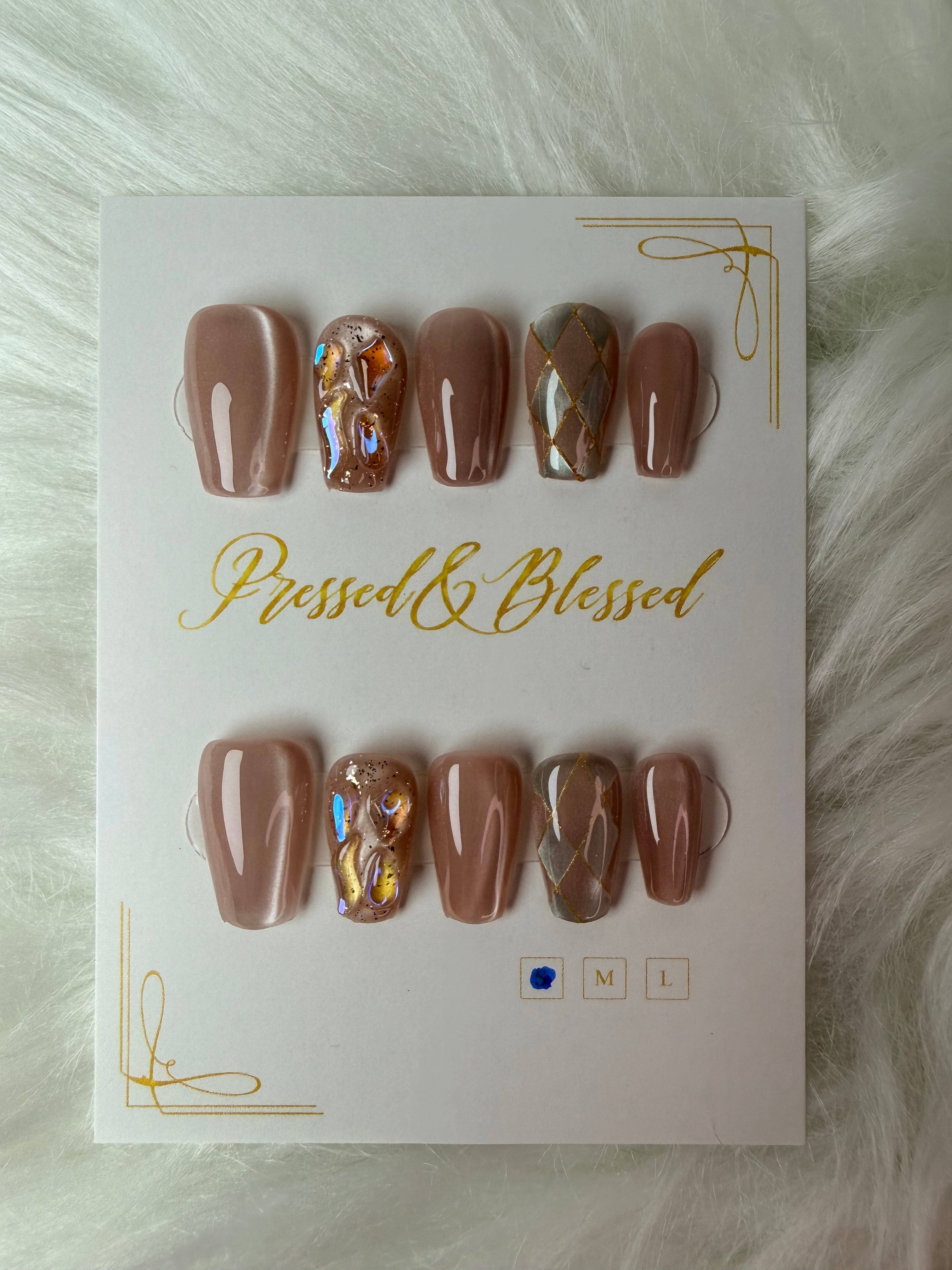 188 Caramel Contract - Luxury Press-On Nails