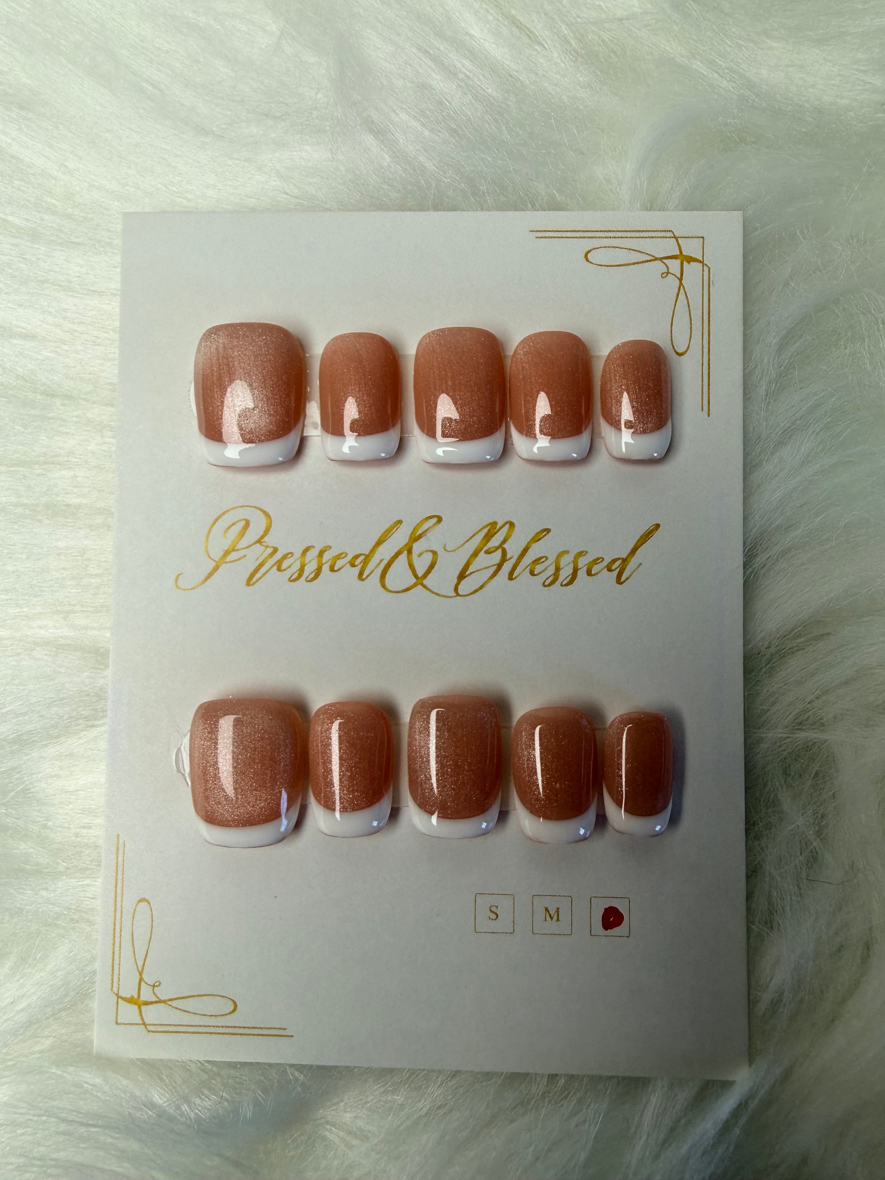 014 Pretty Pink French - Luxury Press-On Nails