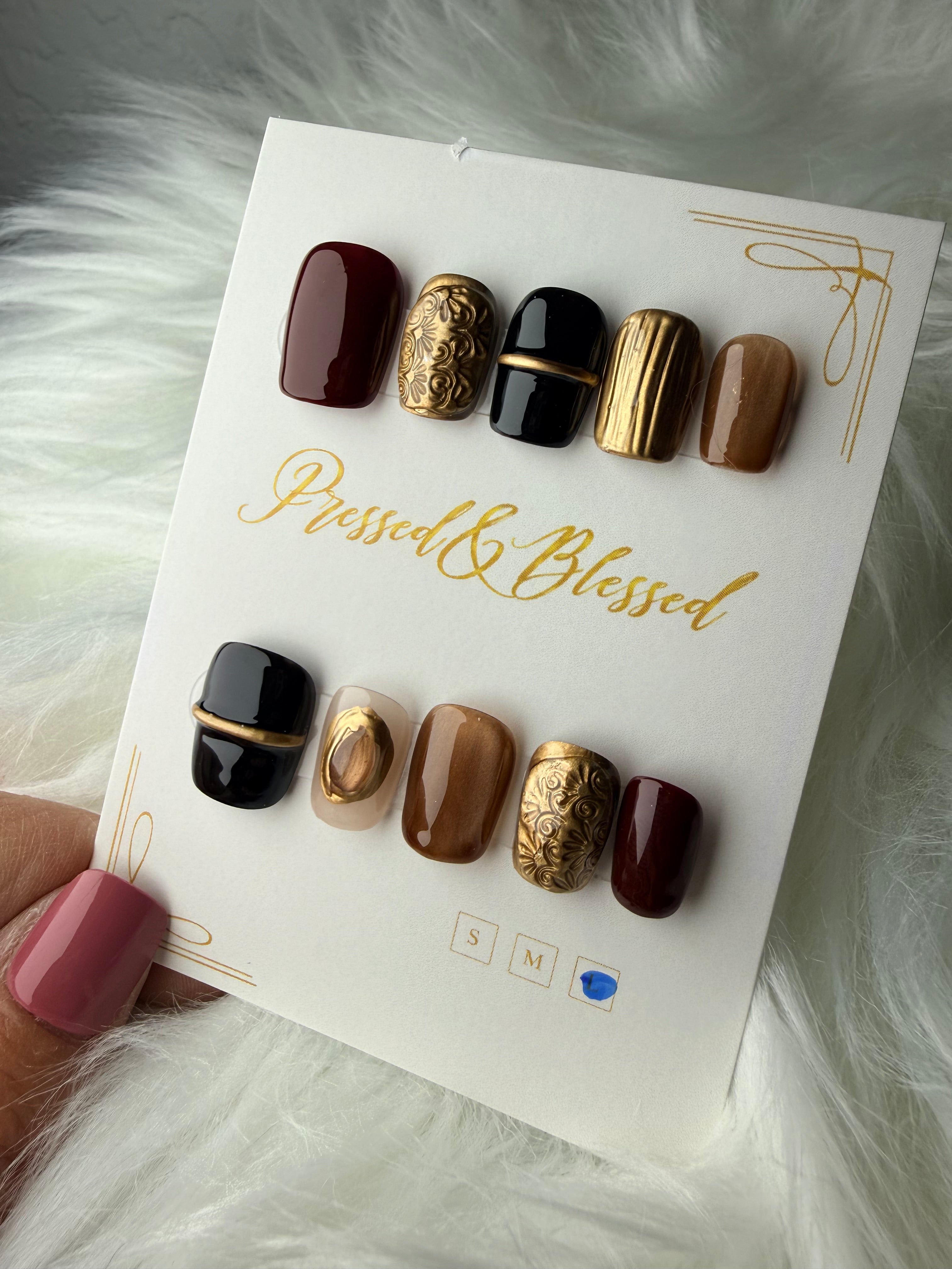 0001 The Gold Standard - Luxury Press-On Nails