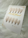 0011 Golden Veil French - Luxury Press-On Nails