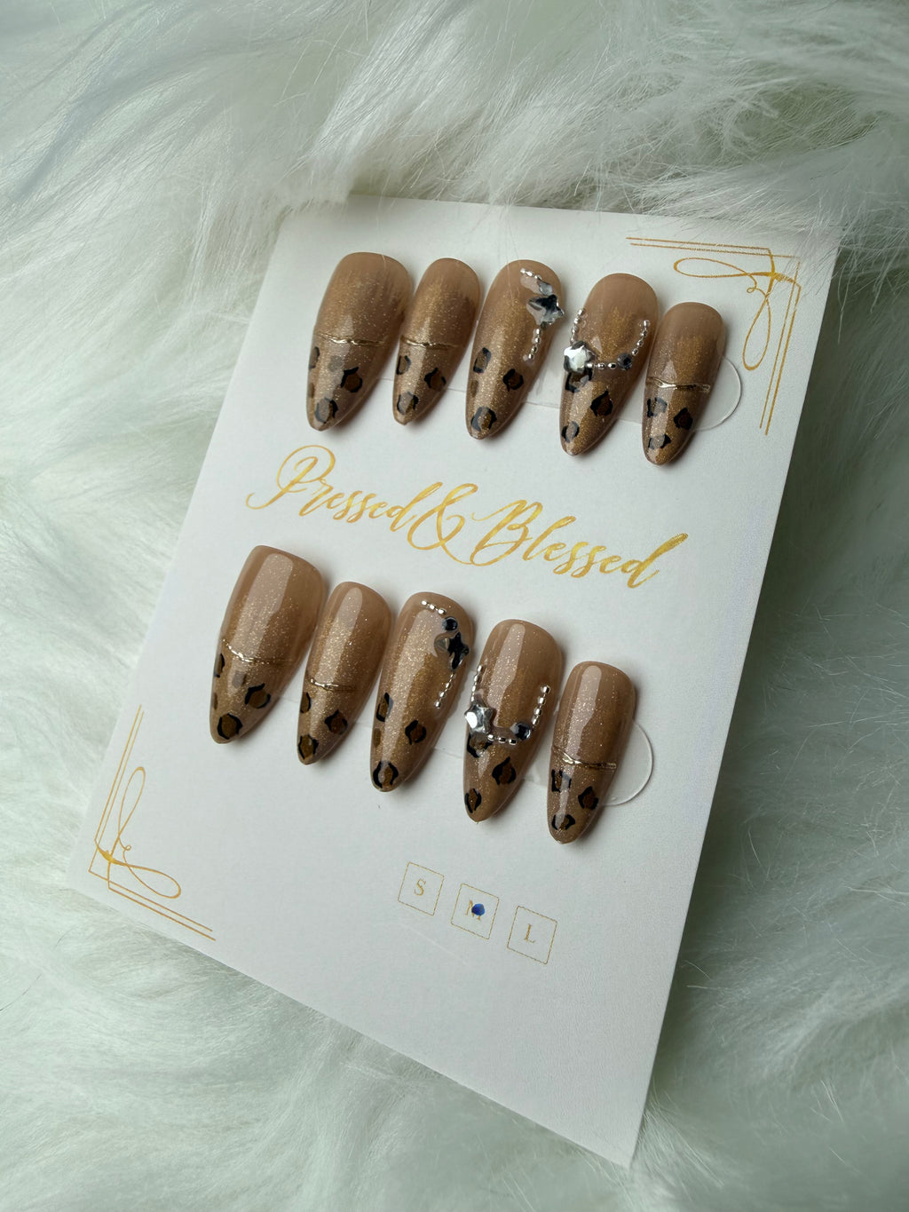 0009 Leopard Latte - Luxury Press-On Nails