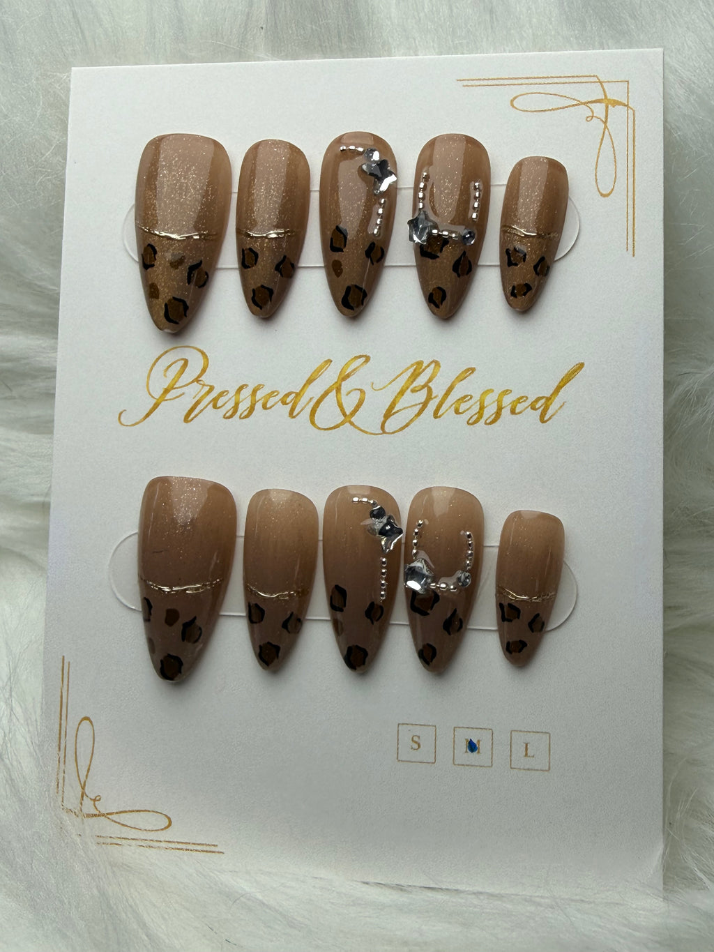 0009 Leopard Latte - Luxury Press-On Nails
