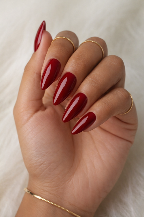 0010 Confident Red - Luxury Press-On Nails