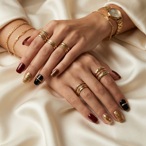 0001 The Gold Standard - Luxury Press-On Nails